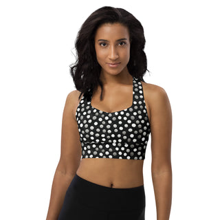black gray dots padded bra top - soft, supportive, and ready for active flow