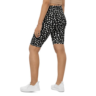 Power through each stride in black-gray dots shorts - confident, free, and fully alive in motion