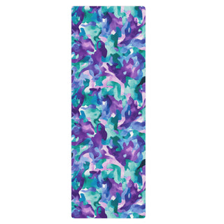 Grippy, cushioned, and lightweight - your blue-purple camo mat supports balance, and flowing movement