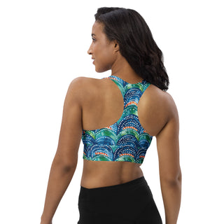 blue rainbows padded bra top - supportive, soft, and built for movement, flexibility, and active flow