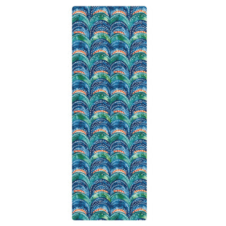 Grippy, cushioned, and lightweight - your blue rainbows mat supports balance, and flowing movement