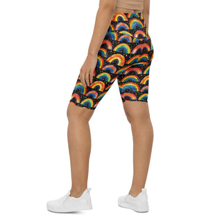 Power through each stride in bright rainbows shorts - confident, free, and fully alive in motion