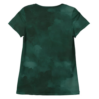dark green stretch t-shirt - lightweight, flexible design for energized movement and active comfort