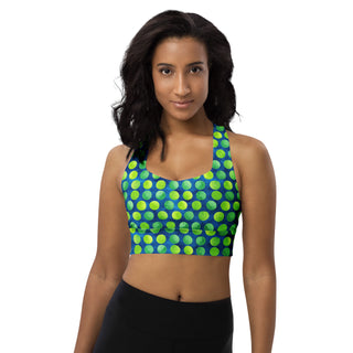 green blue dots padded bra top - soft, supportive, and ready for active flow