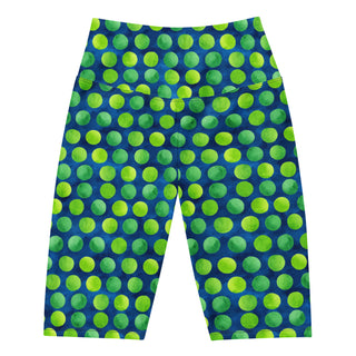 Stretchy, breathable running shorts built for speed and control - styled with bold blue-green dots flair