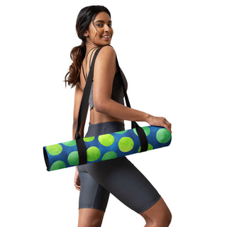 green blue dots yoga mat - cushioned and tactile with smooth flow support for confident practice