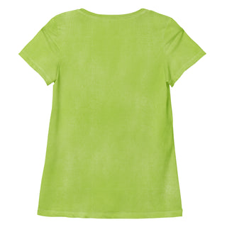 lime green stretch t-shirt - lightweight, flexible design for energized movement and active comfort