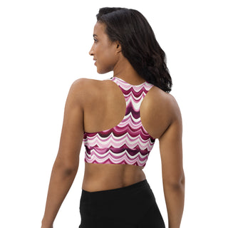 maroon waves padded bra top - supportive, soft, and built for movement, flexibility, and active flow