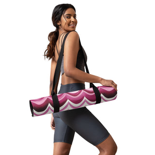 maroon waves yoga mat - cushioned and tactile with smooth flow support for confident practice
