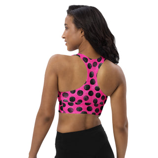 neon pink black dots padded bra top - supportive, soft, and built for movement, flexibility, and active flow