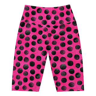 Stretchy, breathable running shorts built for speed and control - styled with bold neon pink black dots flair