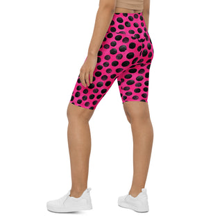 Power through each stride in neon pink black dots shorts - confident, free, and fully alive in motion