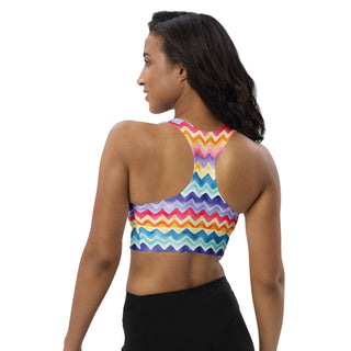 pastel zigzags padded bra top - supportive, soft, and built for movement, flexibility, and active flow
