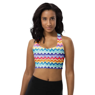 pastel zigzags padded bra top - soft, supportive, and ready for active flow