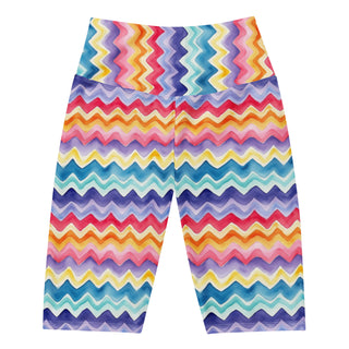Stretchy, breathable running shorts built for speed and control - styled with bold pastel zigzags flair