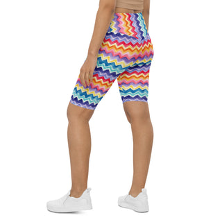Power through each stride in pastel zigzags shorts - confident, free, and fully alive in motion