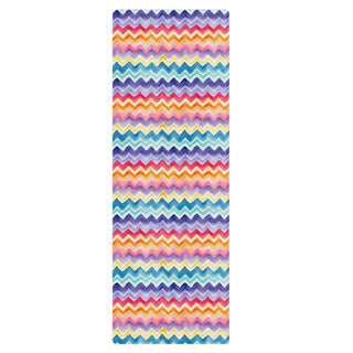 Grippy, cushioned, and lightweight - your pastel zigzags mat supports balance, and flowing movement