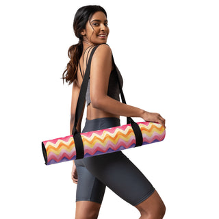 pastel zigzags yoga mat - cushioned and tactile with smooth flow support for confident practice