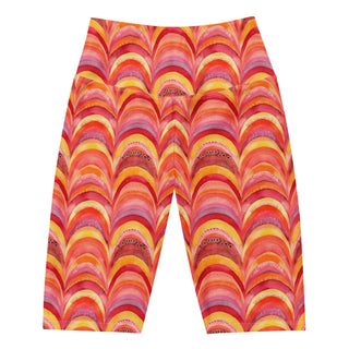 Stretchy, breathable running shorts built for speed and control - styled with bold pink-orange rainbows flair