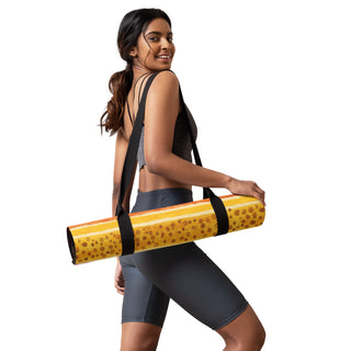 pink yellow stripes yoga mat - cushioned and tactile with smooth flow support for confident practice