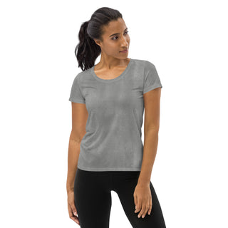 silver gray athletic t shirt - moisture-wicking, stretchy fit for yoga, training, and movement