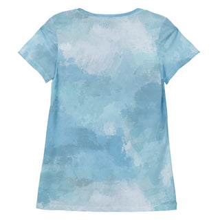 sky blue stretch t-shirt - lightweight, flexible design for energized movement and active comfort