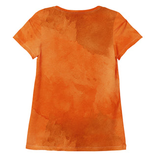 tangerine orange stretch t-shirt - lightweight, flexible design for energized movement and active comfort