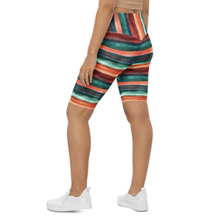 Power through each stride in teal-terracotta stripes shorts - confident, free, and fully alive in motion
