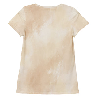 vanilla cream stretch t-shirt - lightweight, flexible design for energized movement and active comfort