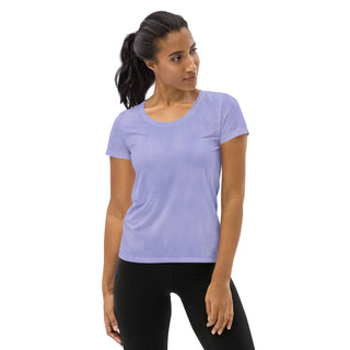 wisteria purple athletic t shirt - moisture-wicking, stretchy fit for yoga, training, and movement