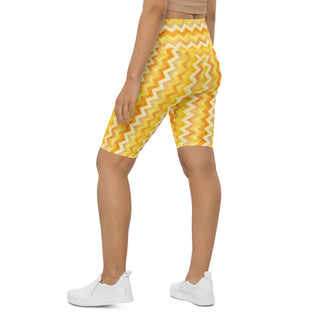 Power through each stride in yellow zigzags shorts - confident, free, and fully alive in motion